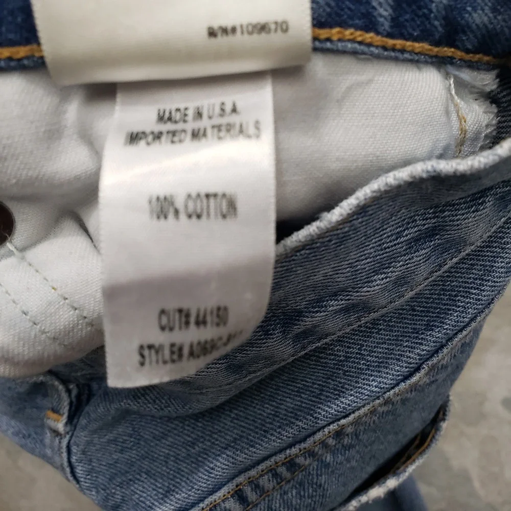 Agolde Jeans Womens 26 Blue Distressed Pockets Denim Medium Wash